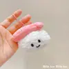 Pingente de pelúcia popular com guizo, chaveiro de gatinho fofo, enfeite para pendurar, brinquedo de pelúcia de máquina de pegar bichinhos de pelúcia