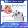 Máquina de embalagem de rolo de carne bovina gorda com caixa, máquina de embalagem de alimentos ultracongelados para rolo de carne bovina, máquina de embalagem de fatias de carneiro