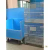 Jaula de almacén plegable jaula de mariposa caja de rotación logística marco de hierro estantería móvil jaula de almacenamiento de acero inoxidable jaula de transporte