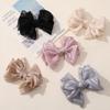Nueva Moda China de Alta Gama Doble Capa Lazo Pinza de Agarre Accesorios para el Cabello Temperamento Francés Super Hada Accesorios para Horquillas