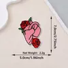 Patches bordados estilo punk de venda quente transfronteiriços com flores vintage, caveiras e laços, apliques decorativos para roupas com adesivo termocolante