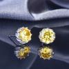 Novo terno Lotus diamante completo 7.5 quilates amarelo brilhante pingente diamante palaiba brincos de diamante verde brincos do tesouro colorido anel do tesouro