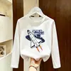 Otoño 2026 Nuevas Llegadas Niños Estampado Algodón Puro Manga Larga Niños Camiseta de Dibujos Animados Bebé Elegante Atractivo Camiseta Base