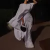 Otoño 2026 Nuevo Elegante Ropa para Mujer Estilo Transfronterizo Europeo y Americano Vestido Largo de Moda Ajustado Color Sólido Vestido Formal