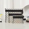 Bolsa de Maquiagem de Rede Estilo Ins Super Popular Bolsa de Maquiagem Portátil Feminina Malha de Amor Boca de Maquiagem Envelope Vermelho Armazenamento de Cosméticos