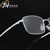 Nuevo Armazón de Lentes para Hombre Semi-Rimless Metálico No Magnético con Varillas Elásticas para Lentes de Miopía 1156