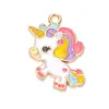 1 pieza Colgante de Aleación con Goteo de Aceite de Color Hecho a Mano DIY Lindo Unicornio Vestido de Princesa Pulsera Collar Accesorios