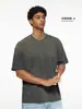 Camiseta casual de manga corta para hombre Bk, 250g, desgastada, holgada, diseño resistente, algodón puro.