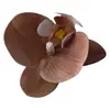 Flor de Falenopsis Individual Simulada 3D de Alta Gama PU Dorado Púrpura DIY Accesorios para Pared de Flores de una Sola Cabeza Material Floral Flor Artificial