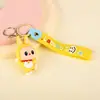 Llaveros de muñeca de goma blanda de PVC, al por mayor, llaveros de personaje de dibujos animados creativos en 3D, pequeños adornos para mochilas de estudiantes