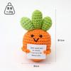 Pepino emocional transfronterizo patata pepino tejido a crochet hecho a mano en maceta energía positiva fruta verdura lana adornos hechos a mano