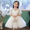 Vestido de Princesa para Meninas, Vestido de Primavera 2026, Novo Vestido Elegante para Daminha de Casamento, Vestido Infantil de Aniversário