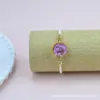 Pulsera de Flores Secas, Flor Eterna, Gipsófila, Narciso, Pulsera con Marco de Aleación Dorada, Pulsera Tejida a Mano con Flores Reales