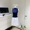 Saia Meia Cintura Bordada Borboleta Branca/Preta