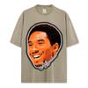 Camiseta con estampado de celebridades de baloncesto, sencilla, transfronteriza, estilo americano, vintage, lavada, holgada, de peso pesado, informal, de manga corta, moderna.