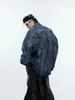 Jaqueta Bonita Piqué Masculina Primavera e Outono 2025 Marca de Tendência High Street Estilo Hong Kong Estilo Japonês Harajuku Tendência Coreana Jaqueta Solta