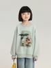 Sudadera Infantil Pudding Haru 2025 Otoño Nueva Sudadera de Dibujos Animados Cuello Redondo Multicolores Opcionales Sudadera Infantil