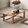 Mesa de Centro Tatami de Madeira Maciça de Olmo Velho Mesa Japonesa para Janela de Canto Plataforma Simples Mesa Kang Mesa Baixa Estudos Chineses Mesa Pequena