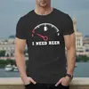 NECESITO CERVEZA Camiseta de Manga Corta para Hombre Camiseta de Verano Top