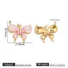 Pingente de Aço Inoxidável em Forma de Flor Borboleta Colorido com Gotejamento de Óleo Multi-Estilo Pingente de Colar DIY Acessórios de Joias Atacado