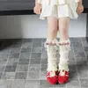 Calcetines para Niñas con Lazo de Encaje de Fresa, Calcetines hasta la Pantorrilla Estilo Princesa, Calcetines de Malla Hueca de Color Sólido, Suaves y Cómodos
