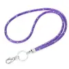 Lanyard con adornos de diamantes en stock transfronterizo, lanyard de red, porta-credencial de identificación, correa con adornos de diamantes y llavero, venta al por mayor