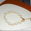 Pulsera de Perlas de Zhuji Diseño de Perlas de Agua Dulce Irregulares Naturales Estilo Retro Mejor Amigo Estudiante Pulsera Regalo Mayoreo