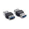 Adaptador extensor de alta velocidad USB 3.0 macho a hembra de media cubierta corto 3.0A tipo A macho a tipo A hembra adaptador recto