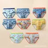 Cueca Infantil Triangular de Seda Leite Transfronteiriça com Estampa de Aranha Desenho Animado Roupa Íntima para Meninos Feita de Materiais Seguros Modelo Transfronteiriço