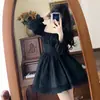 Vestido de Princesa con Mangas Abullonadas Nuevo Verano 2025 Vestido con Encaje en el Pecho Estilo Dulce Elegante Lolita Vestido de Cadera
