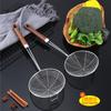 Laoluo cocina 304 imitación madera colador gancho grande olla caliente hilo fuga acero inoxidable cintura pequeña cuchara para freír