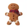 Nueva Manta Navideña de Hombre de Jengibre con Bloques de Color, Manta de Punto para las Fiestas, Manta para el Ocio, Almohada Navideña, Regalo Calcetín Navideño