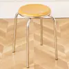 Taburete de Envío Gratis, Taburete Redondo de Moda, Taburete Alto Redondo Apilable para el Hogar, Taburete Redondo de Acero Inoxidable y Hierro, Taburete para Mesa de Comedor, Conjunto de Taburetes, Taburete de Ocio