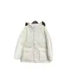 Parka de Trabajo Putian Versión Alta Etiqueta Grande Chaqueta de Plumas Varita Mágica con Capucha Cuello Grande de Piel Abrigo Largo para Hombres y Mujeres Parejas