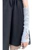 GuantesLolita Estilo Ballet Mangas de Encaje Blanco para Mujer Finas de Verano Protección Solar Correas de Chica Caliente