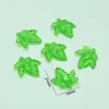 Colgante Pequeño Transparente de Acrílico Hojas Verdes Simuladas Accesorios para Joyería DIY Colgante para Collar Pendientes Colgante Colgante