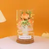 Regalo de San Valentín al por mayor botella de corcho para deseos rosas luminosas LED para el cumpleaños de la novia el día del maestro