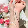 Pulseira Luxuosa Cravejada com Zircônia Fragmentos de Ouro Céu Estrelado Zircônia Banhada Pulseira de Diamante 18K