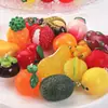 Colgante Llavero 3D Fruta Realista Grande Shangding con Durian, Mangostán, Pitahaya y Mango para Manualidades DIY