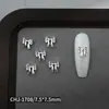 Acessórios Populares para Nail Art de Laço, Simples Fita de Laço Prata Pura Liga Metálica Decorações 3D para Unhas