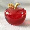 Manzana de cristal de regalo personalizada manzana de cristal regalo de cumpleaños boda para amigos clientes decoración de interior pequeño adorno chapado en oro amor