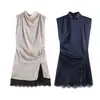 Comercio Exterior Transfronterizo Ropa de Mujer 2026 Nuevo Estilo Europeo y Americano Mini Vestido de Encaje Patchwork a la Moda 2391399