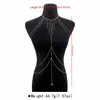 C0685 Cadena Corporal de Venta Caliente Transfronteriza Cadena de Pecho con Cascabeles Estilo Europeo y Americano Cadena de Cintura Sexy Geométrica Multicapa Sin Espalda para Mujer