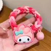 Anéis de Cabelo Grossos Trançados de Desenho Animado para Crianças Sanrio Bola de Rabo de Cavalo para Menina Cabeça de Bola Tendão de Borracha Faixa de Cabelo para Menina Acessórios de Cabelo