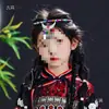 Traje de Performance de Dança da Minoria Étnica Zhuang Acessórios de Adorno de Cabeça para Meninas Miao Yi Yao Mai Taibo