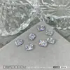 Doce de Rocha Explosivo Zircônia Transparente Joias para Unhas Joias de Diamante com Fundo Pontiagudo Branco Transparente Decoração Retangular de Ângulo Reto para Unhas Diamante Atacado