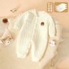Ropa de bebé otoño e invierno nuevo traje Hayak acolchado de algodón para bebé para hombre recién nacido primavera y otoño mono cálido y grueso
