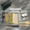 Herramientas para Hacer Sushi, Cuchillo para Sushi, Esterilla de Bambú para Enrollar, Plato de Cerámica, Cuchara Japonesa para Arroz, Juego de Moldes para Bolas de Arroz y Sushi