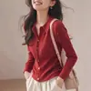 Suéter suave de punto tipo polo retro estilo francés para mujer, nuevo modelo otoño e invierno 2026, cárdigan de punto casual de manga larga