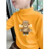 Ropa interior térmica para niños, camiseta de manga larga para niños 2026, nueva, cálida, forro polar de doble cara, cuello semi-alto, top versátil